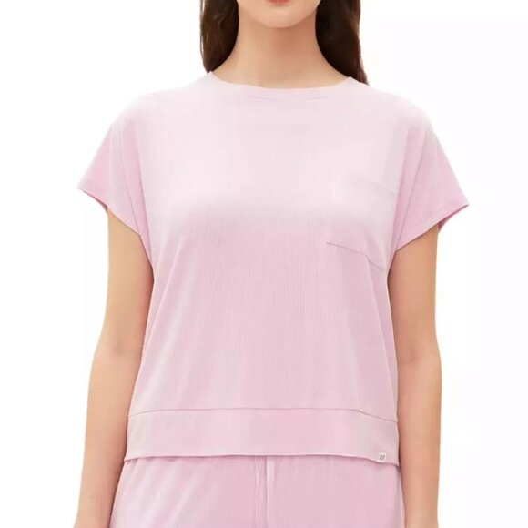 2 for 1 GAP GapBody Women's Ribbed Short-Sleeve Pajama Top NWT Sz M - Picture 2 of 5